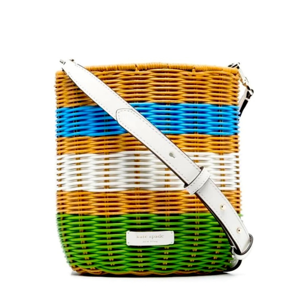 ♠️NWT♠️ Kate Spade Buoy Wicker Bucket Bag ♠️ BEAUTIFUL and authentic